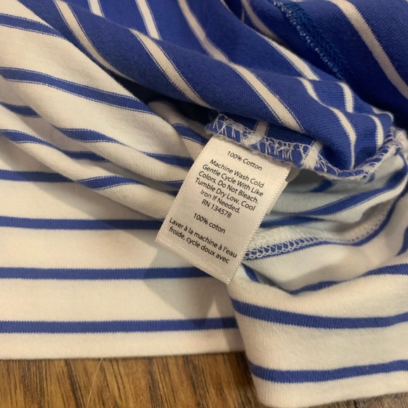 Vineyard Vines V-Neck Mixed Stripe Dress Blue White NWOT Size Small Womens - Picture 6 of 7